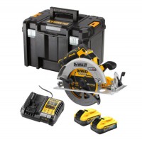 DeWalt DCS573H2T 18v XR 190mm FlexVolt Advantage Circular Saw with 2 x 5.0Ah Powerstack Batteries